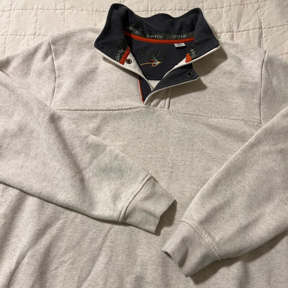 MEN’S ORVIS HALF ZIP PULLOVER SWEATER M